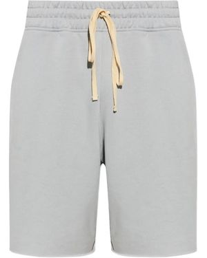 AllSaints Helix Raw-Cut Drawstring Shorts - Grey