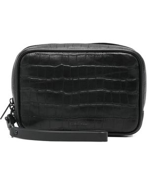 Calvin Klein Trousse De Toilette Zippée Texturée - Black