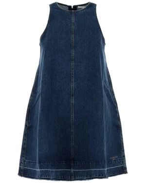 Givenchy Robe Courte À Coupe Trapèze - Bleu