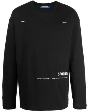 Spoonyard Snow Mountain Cotton T-Shirt - Black