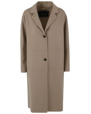 Kiton Button-Fastening Cashmere Coat - Natural