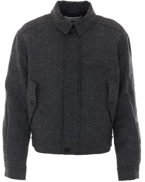 sunflower Harington Herringbone Wool Jacket - Black