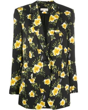 MICHAEL Michael Kors Floral Single-Breasted Blazer - Black