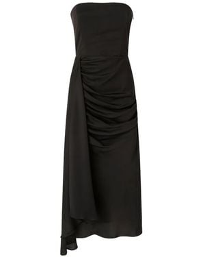 Pinko Robe Sans Manches À Détail Drapé - Noir
