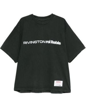 RIVINGTON roi Rebis Logo Detail T-Shirt - Black