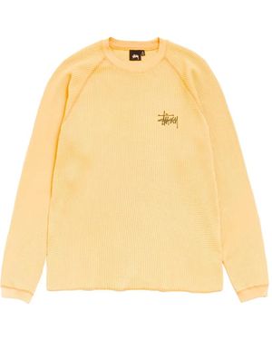 Stussy T-Shirt Thermique À Manches Raglan - Yellow
