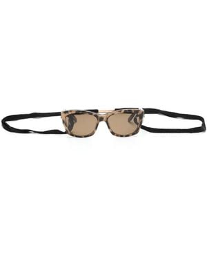 Barton Perreira Cora Tortoiseshell-Effect Sunglasses - Blanco