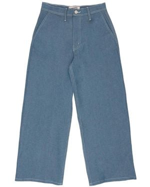 Naked & Famous Vaqueros Anchos Maudie - Azul