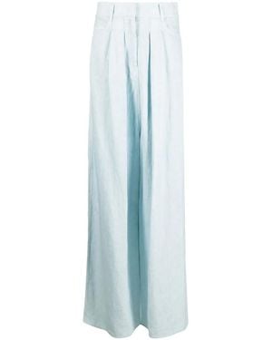 Krizia High Waist Broek - Blauw