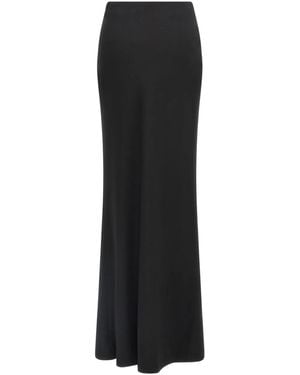 Alessandra Rich Alessandra rica falda de seda larga - Negro