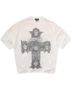 Represent T-Shirt Guns N' Roses À Motif De Croix - White