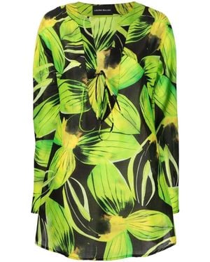Louisa Ballou Floral-Print Minidress - Green