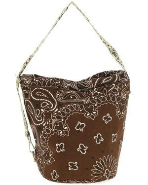Call it By Your Name Seau Bandana-Print Bucket Bag - White