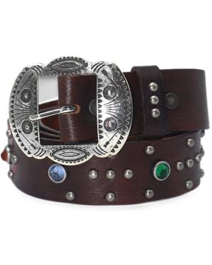 HTC Backdoor Stud-Embellished Belt - Black