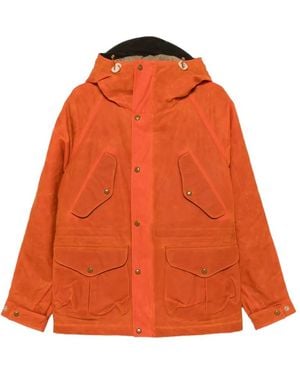 Ceccarelli Hooded Multi-Pocket Coat - Orange