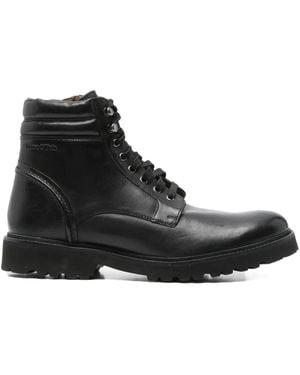 Marc O' Polo Lace-Up Zip Boots - Nero