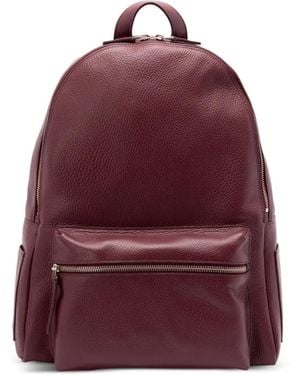 Orciani Top-handle leather backpack - Rojo
