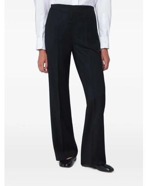 Mark Kenly Domino Tan Pressed-Crease Trousers - Black