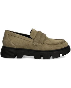Geox Chunky-Sole Suede Loafers - Green