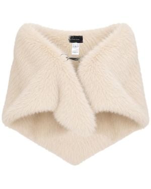 Simone Rocha Schal Aus Faux Fur Mit Clip - Natur