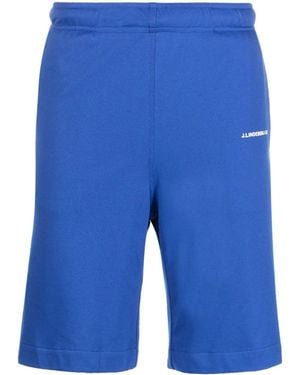 J.Lindeberg Logo-print Elasticated-waistband Shorts - Blue