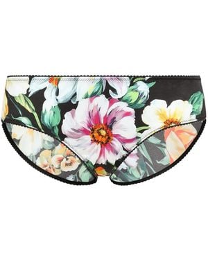 Dolce & Gabbana Floral-Print Briefs - White