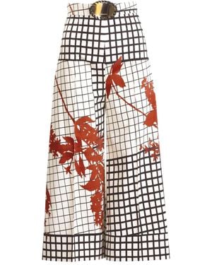 Silvia Tcherassi Ilma Hose Mit Geometrischem Print - Rot