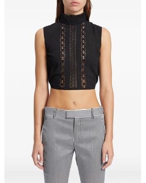 Ann Demeulemeester Light Cotton Dobby Strip - Black