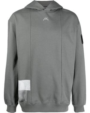 A_COLD_WALL* Brutalist Panelled Cotton Hoodie - Grey