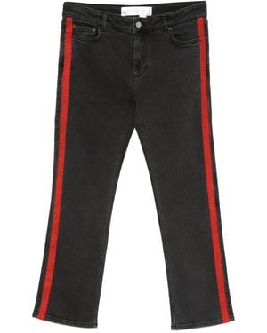 Victoria Beckham Stripe Denim Jeans - Black