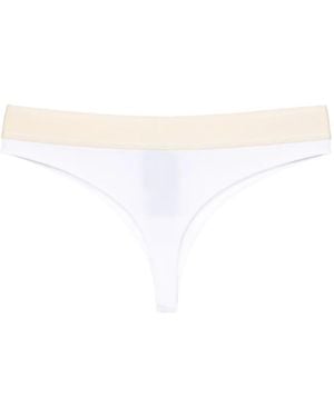 Palm Angels Tanga Con Logo En La Cintura - Blanco
