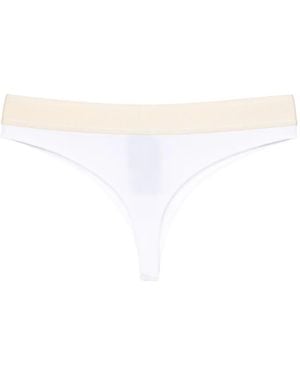 Palm Angels Tanga Con Logo En La Cintura - Blanco
