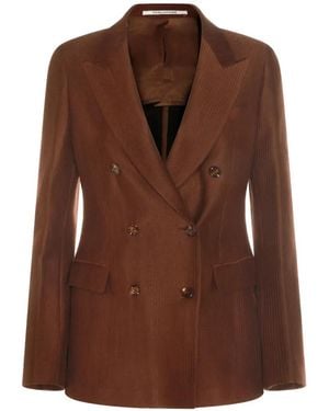 Tagliatore Parigi Buttoned Blazer - Brown