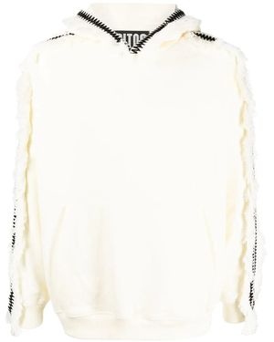 RITOS Embroidered-Detail Hoodie - White
