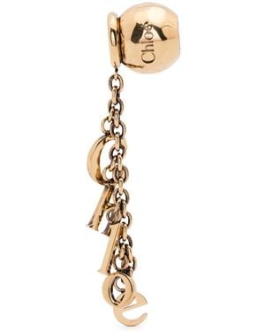 Chloé Sphere Letters Bracelet Bag Charm - White