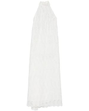 Raquel Diniz Vanna Guipure-Lace Halterneck Dress - White