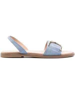 Geox Naileen Buckle Slingback Sandals - White