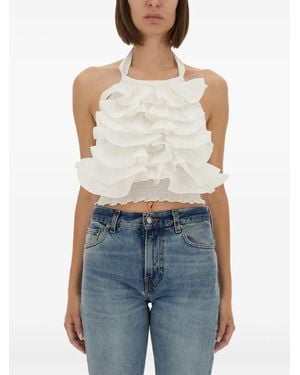 THE GARMENT Cyprus Ruffled Halter Top - Blue
