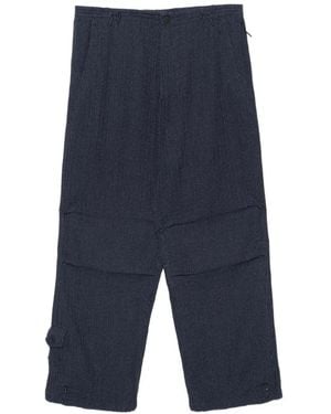 Maharishi Sashiko-Stitched Drawstring Trousers - Blue
