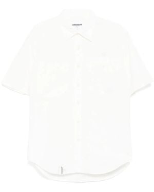 Chocoolate Logo-Patch Shirt - White