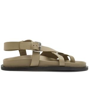 A.Emery Buckle Strap Sandals - Natural