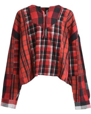 READYMADE Camicia Con Inserti - Rosso