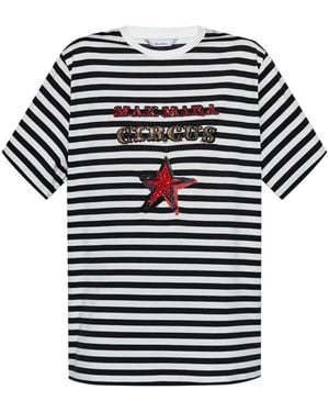 Max Mara ストライプ Tシャツ - ブラック