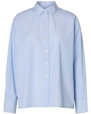 SELECTED Striped Long-Sleeve Shirt - Blue