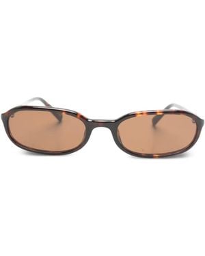 Chimi Edith Rectangle-Frame Sunglasses - Natural