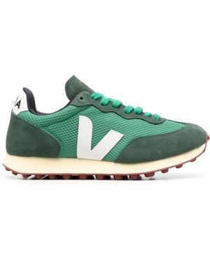 Veja Rio Branco Mesh And Leather Trainers - Green
