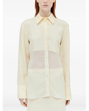Sportmax Sheer Panelled Shirt - Natural