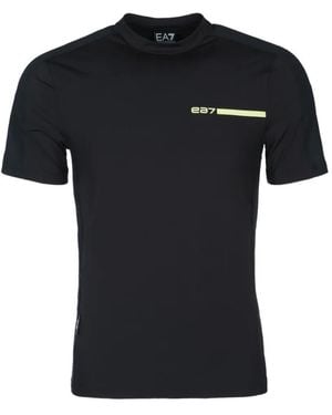 EA7 Logo-Print T-Shirt - Black