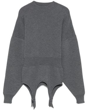 Jean Paul Gaultier Pull À Col Montant - Gris