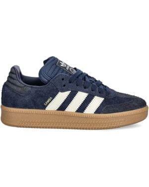 adidas Samba Xlg Three-Stripe Suede Trainers - Blue